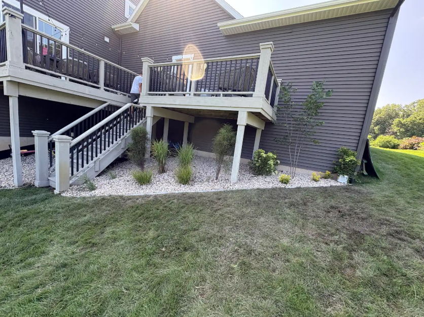 Deck Foundation Planting